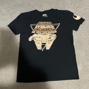 Men’s VFIFTHSUN Star Wars Black T-Shirt w/ Millennium Falcon